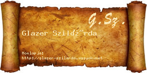 Glazer Szilárda névjegykártya