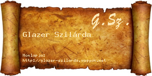 Glazer Szilárda névjegykártya
